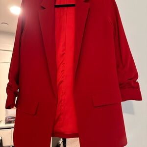 Mango Vibrant Red Women's Blazer